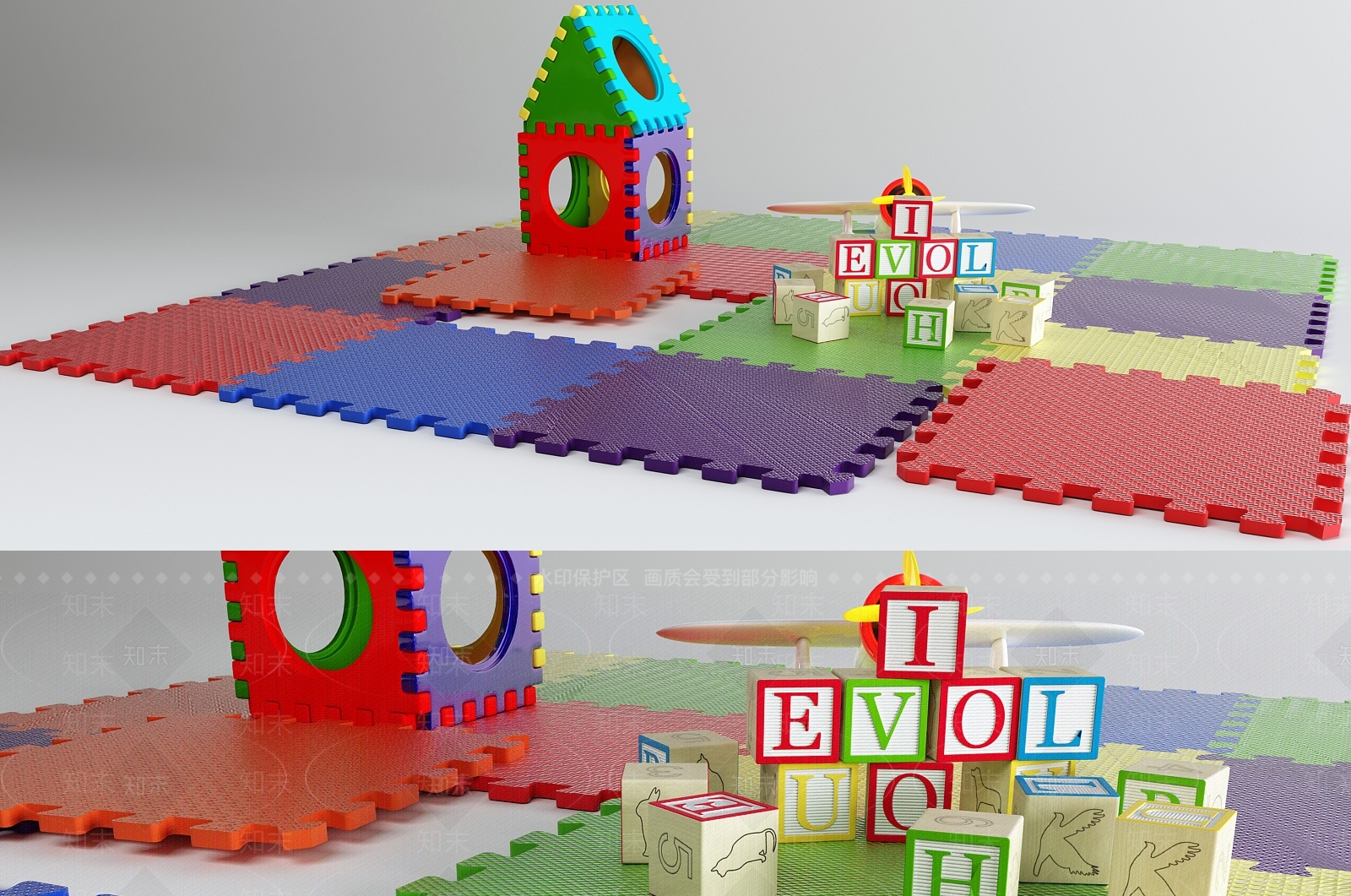 积木方块3D模型下载【ID:1153205945】