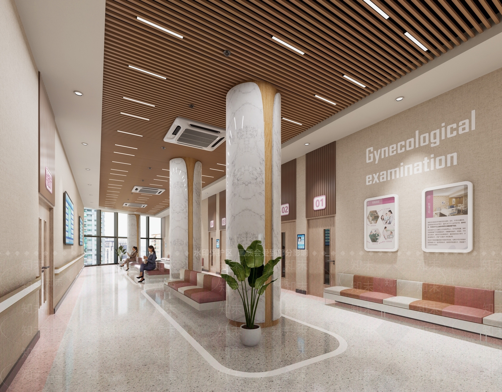 现代医院候诊区SU模型下载【ID:1153206680】