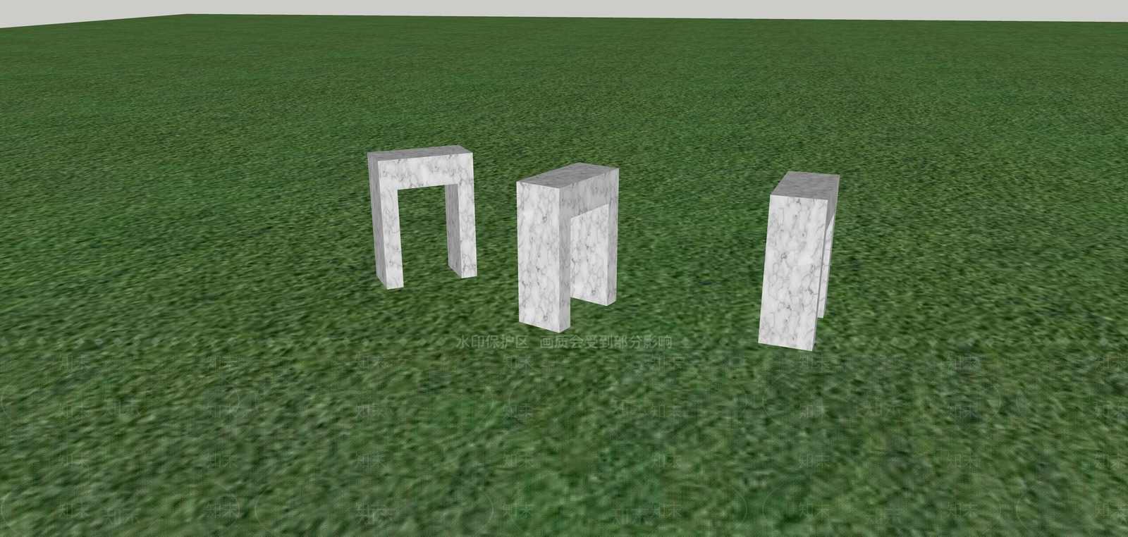 现代艺术墓SU模型下载【ID:1153210369】