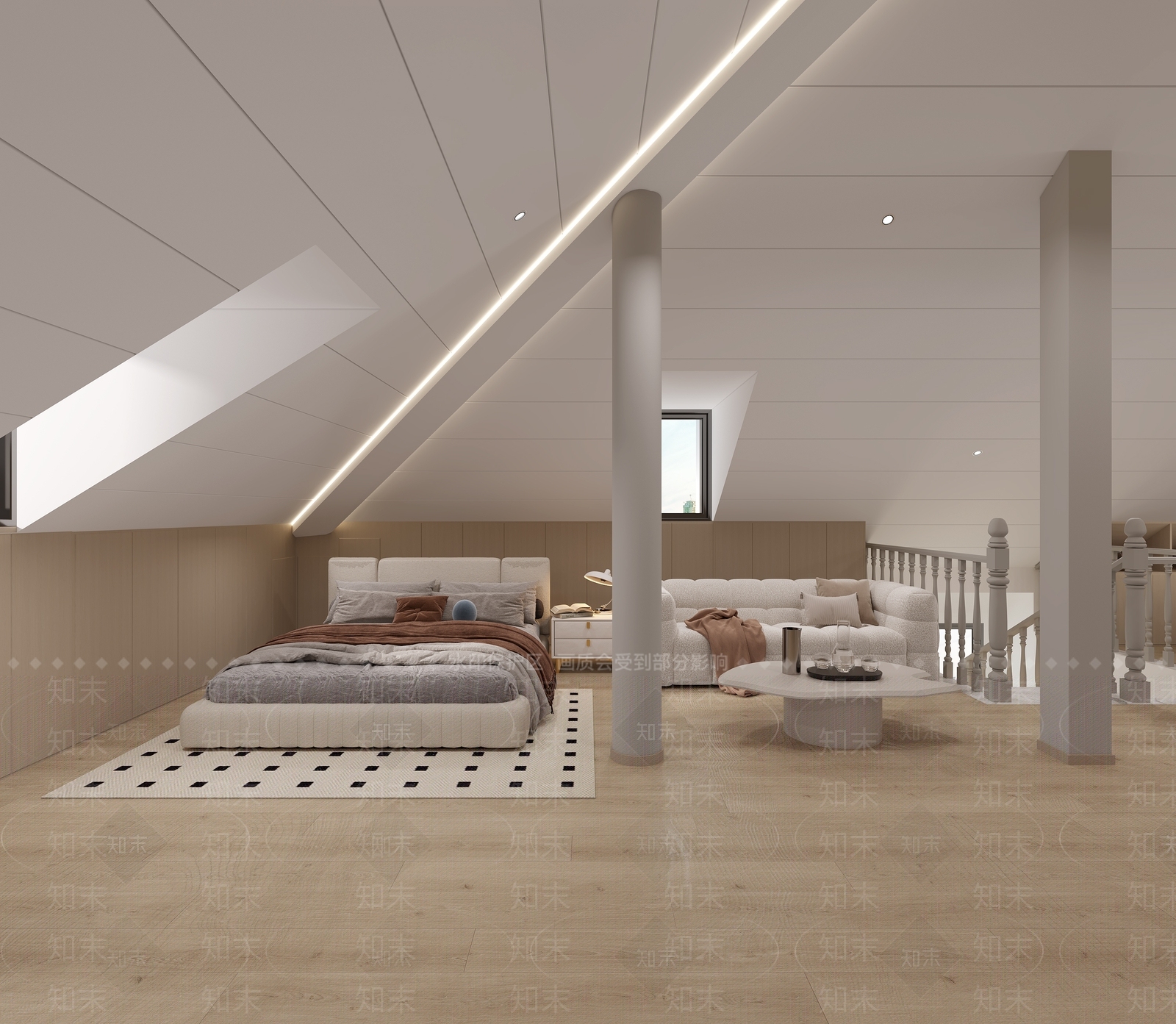 现代公寓阁楼3D模型下载【ID:1153210732】