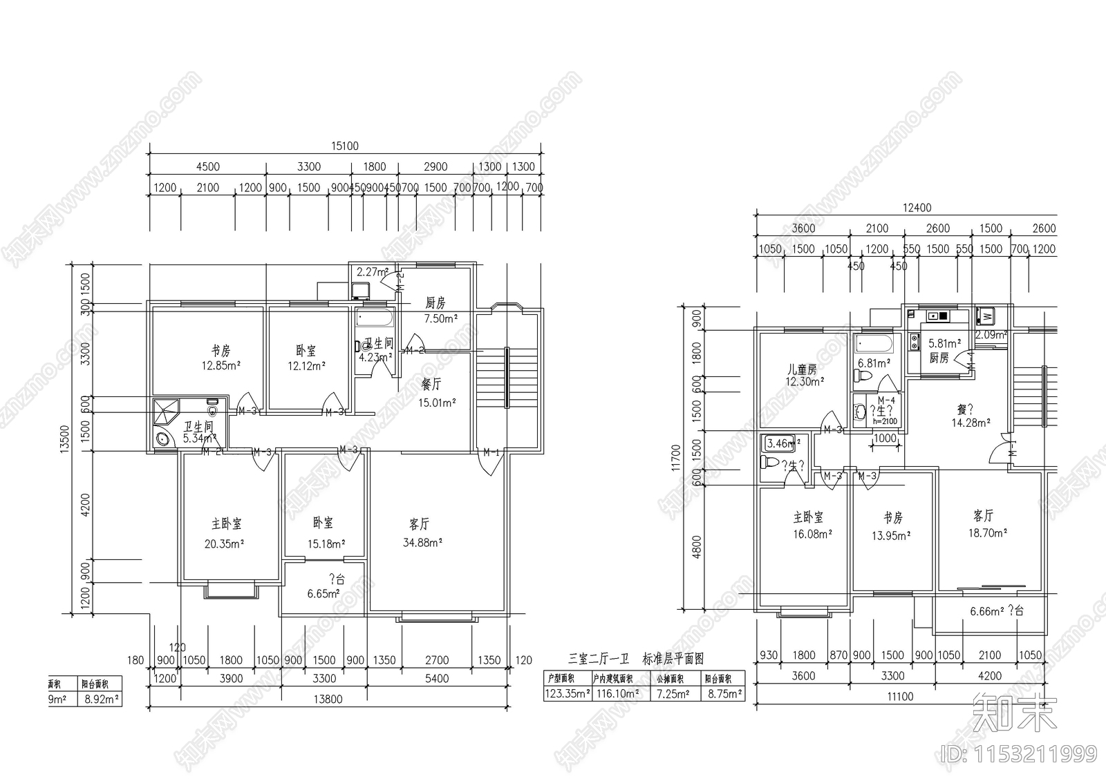 76例室内平面别墅建筑平面图施工图下载【ID:1153211999】