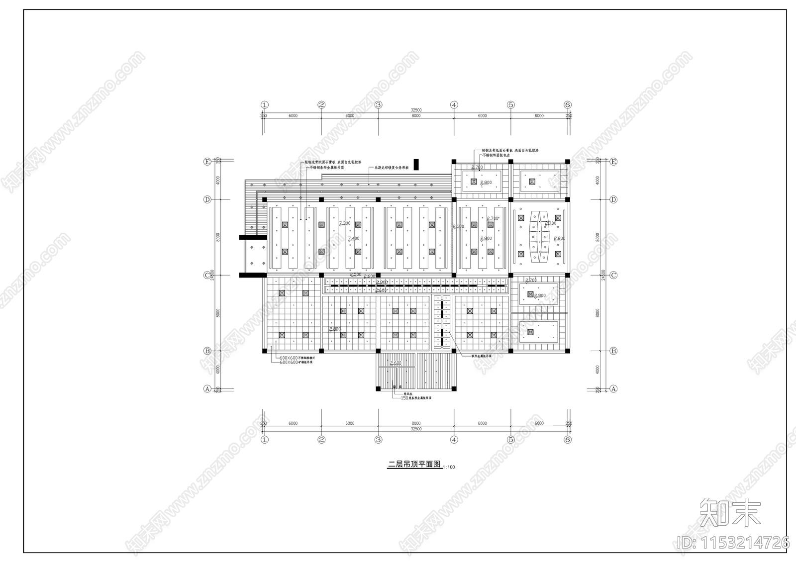 办公别墅建筑cad施工图下载【ID:1153214726】