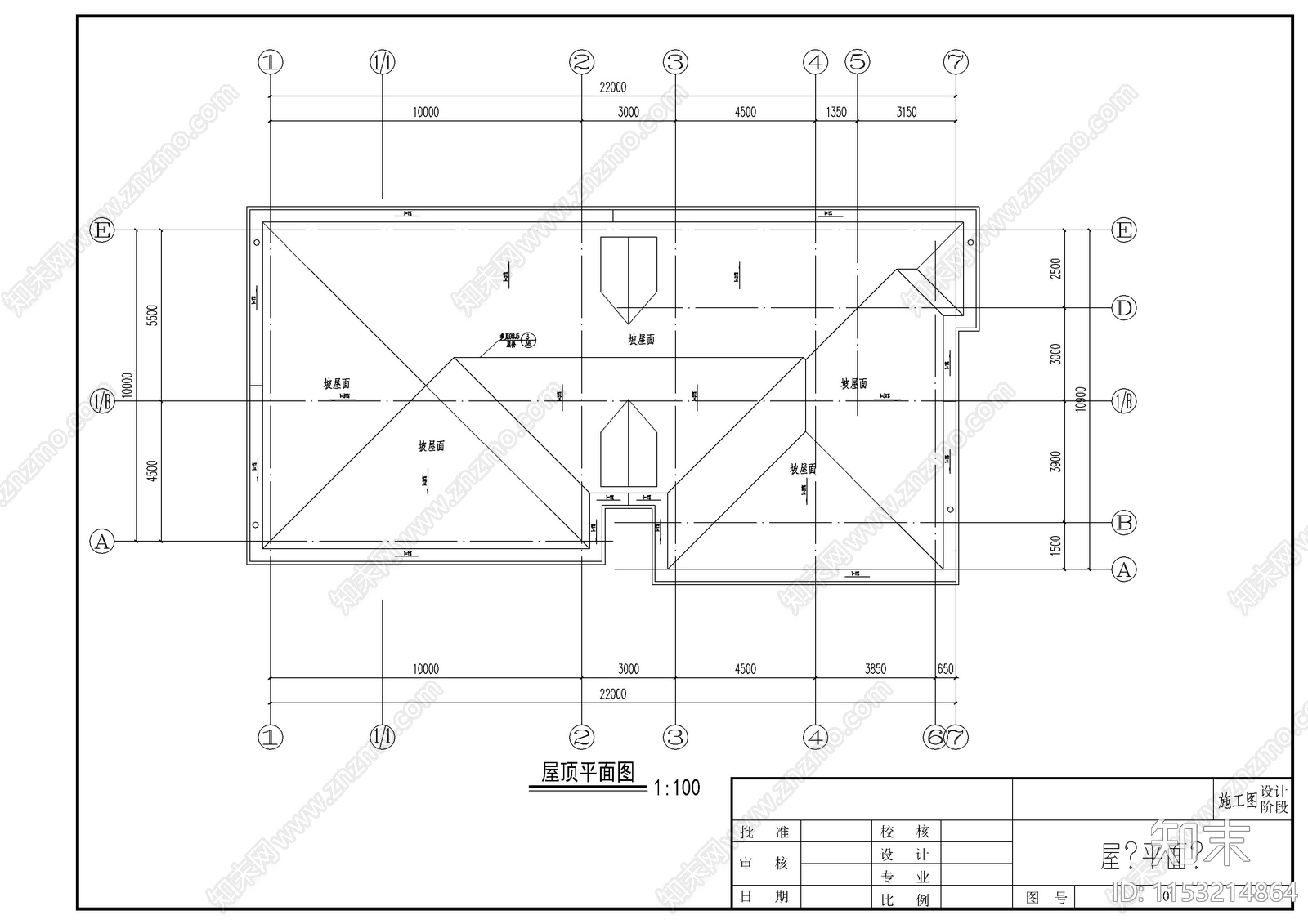 别墅建筑cad施工图下载【ID:1153214864】