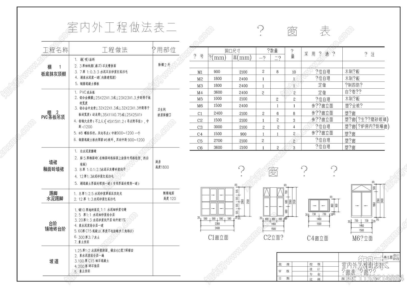 别墅建筑cad施工图下载【ID:1153214864】