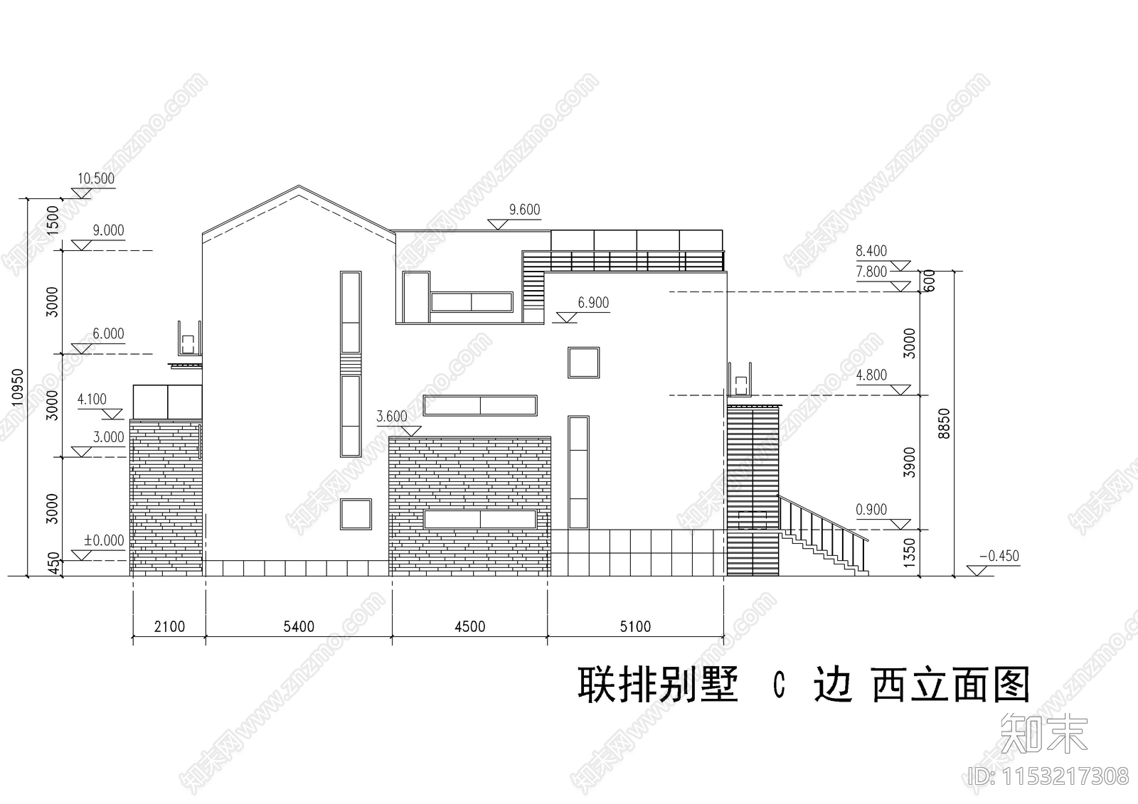 德式小别墅建筑cad施工图下载【ID:1153217308】