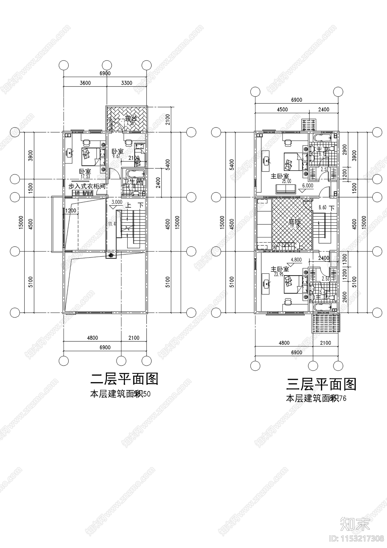 德式小别墅建筑cad施工图下载【ID:1153217308】