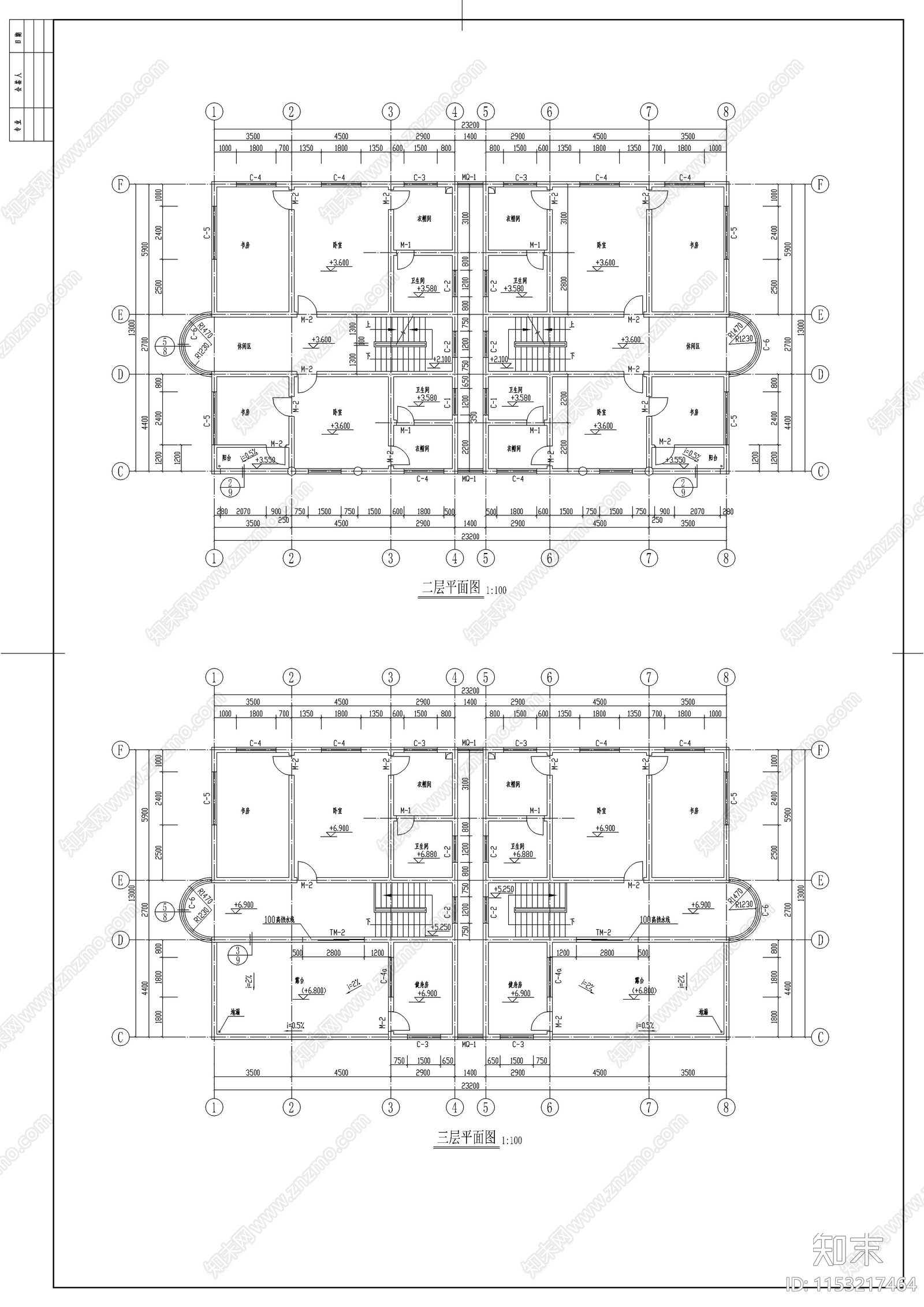 广东别墅建筑cad施工图下载【ID:1153217464】