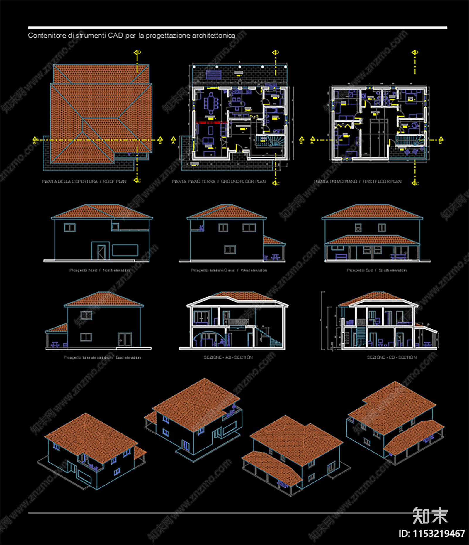 自建房建筑cad施工图下载【ID:1153219467】