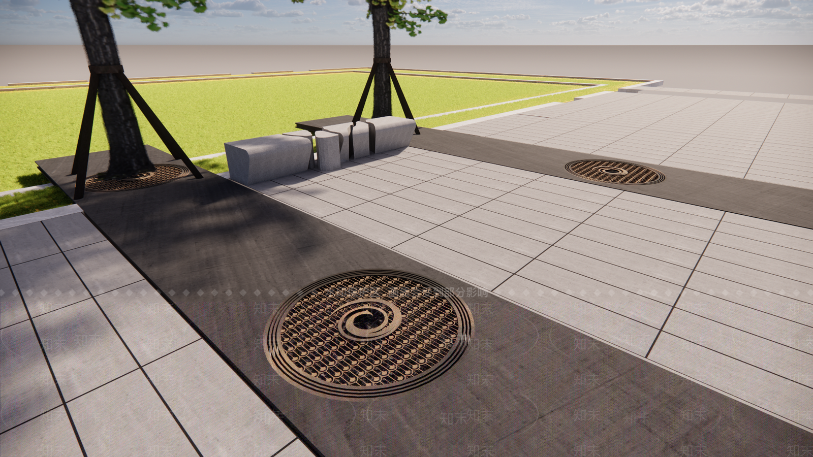 现代高级树篦子SU模型下载【ID:1153221279】
