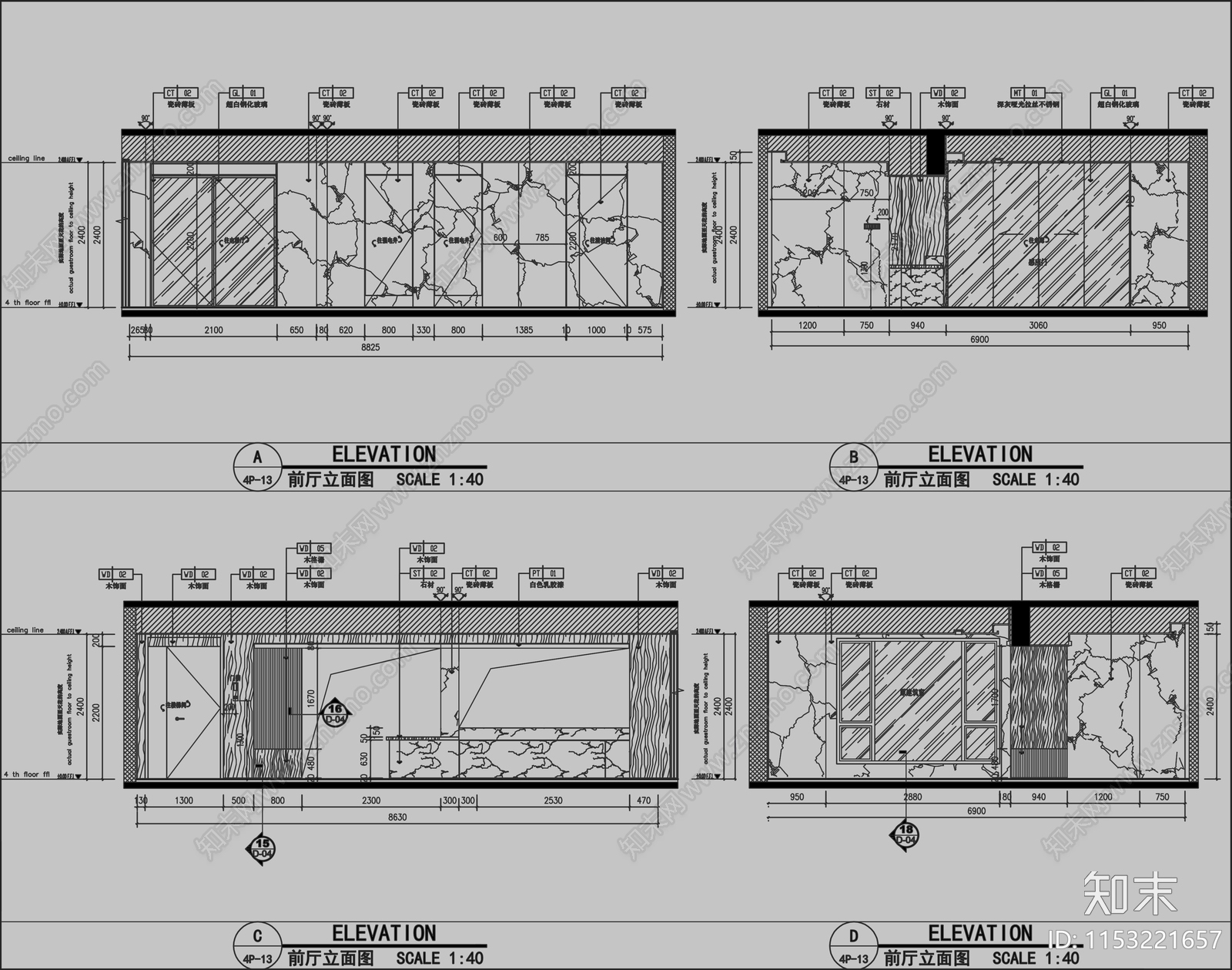 香港置地办公室室内cad施工图下载【ID:1153221657】