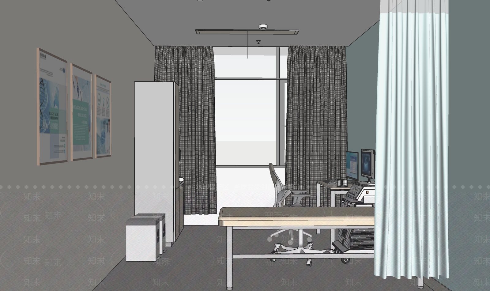 现代医院B超室SU模型下载【ID:1153228928】