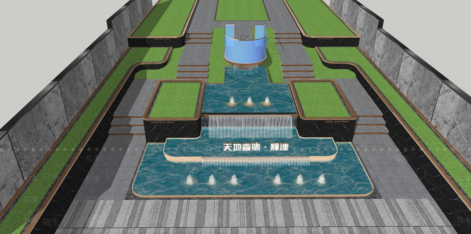 现代假山水景3D模型下载【ID:1153230003】