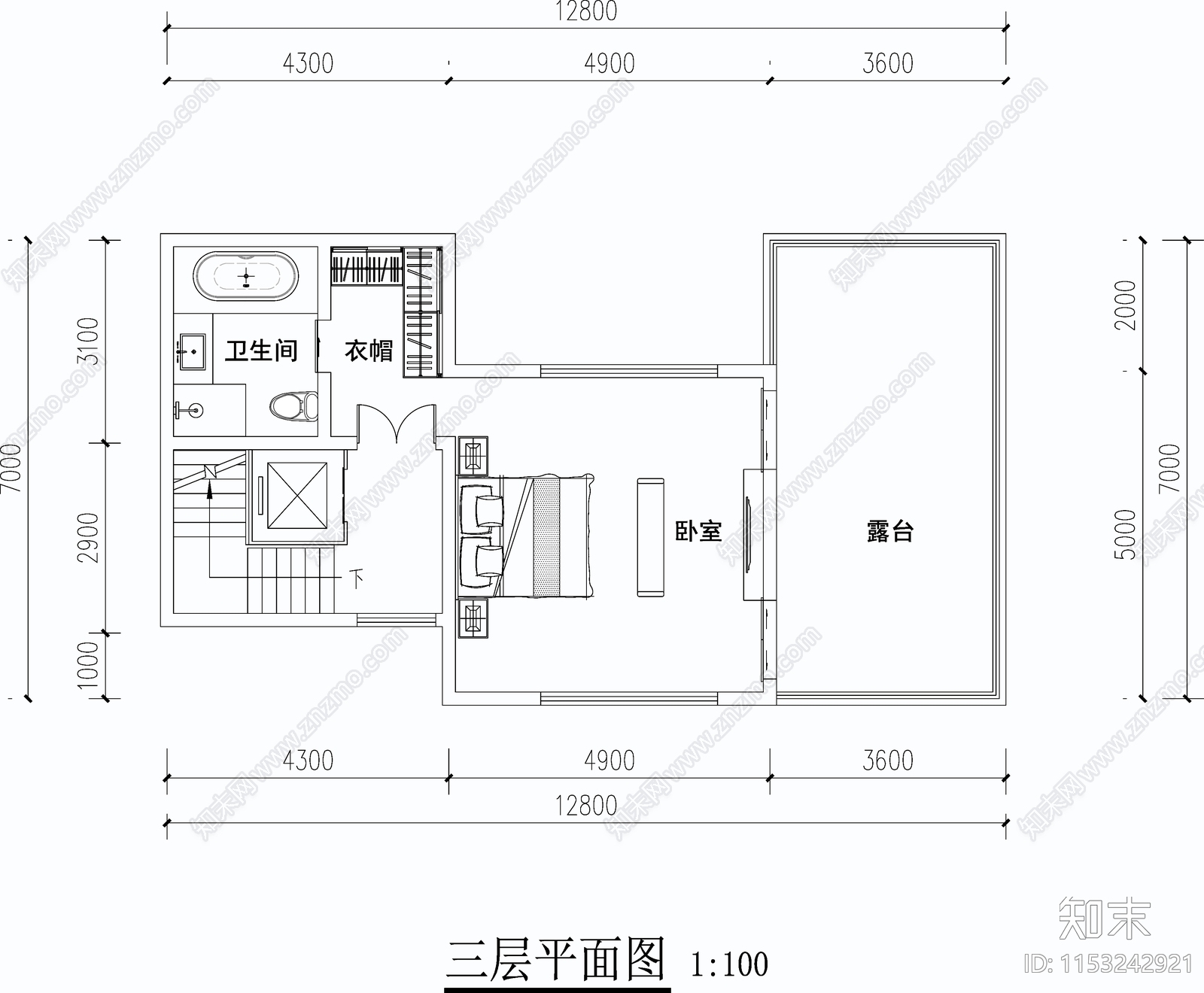 L型合院230㎡户型家装cad施工图下载【ID:1153242921】