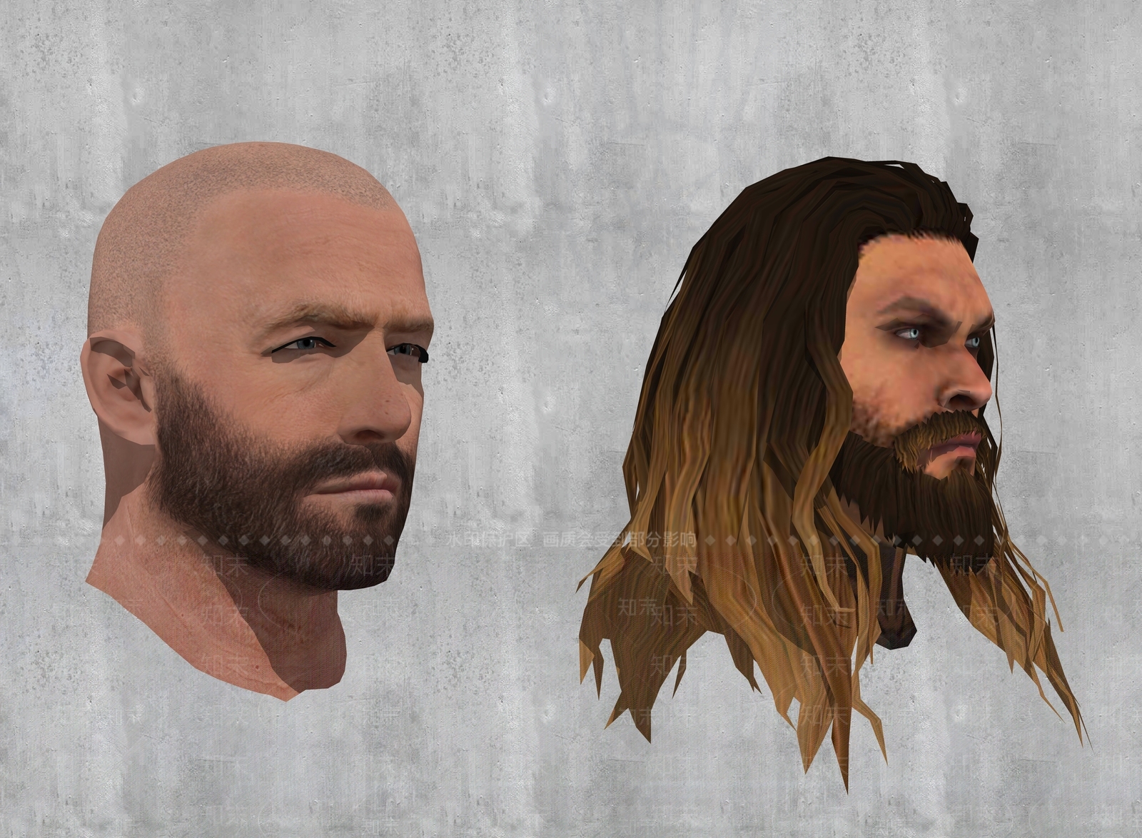 欧美人头海王杰森莫玛SU模型下载【ID:1153246297】