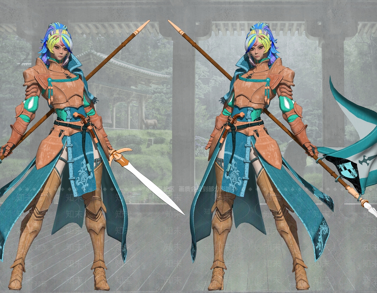 游戏人物cosplay花骑士玩具手办SU模型下载【ID:1153246438】