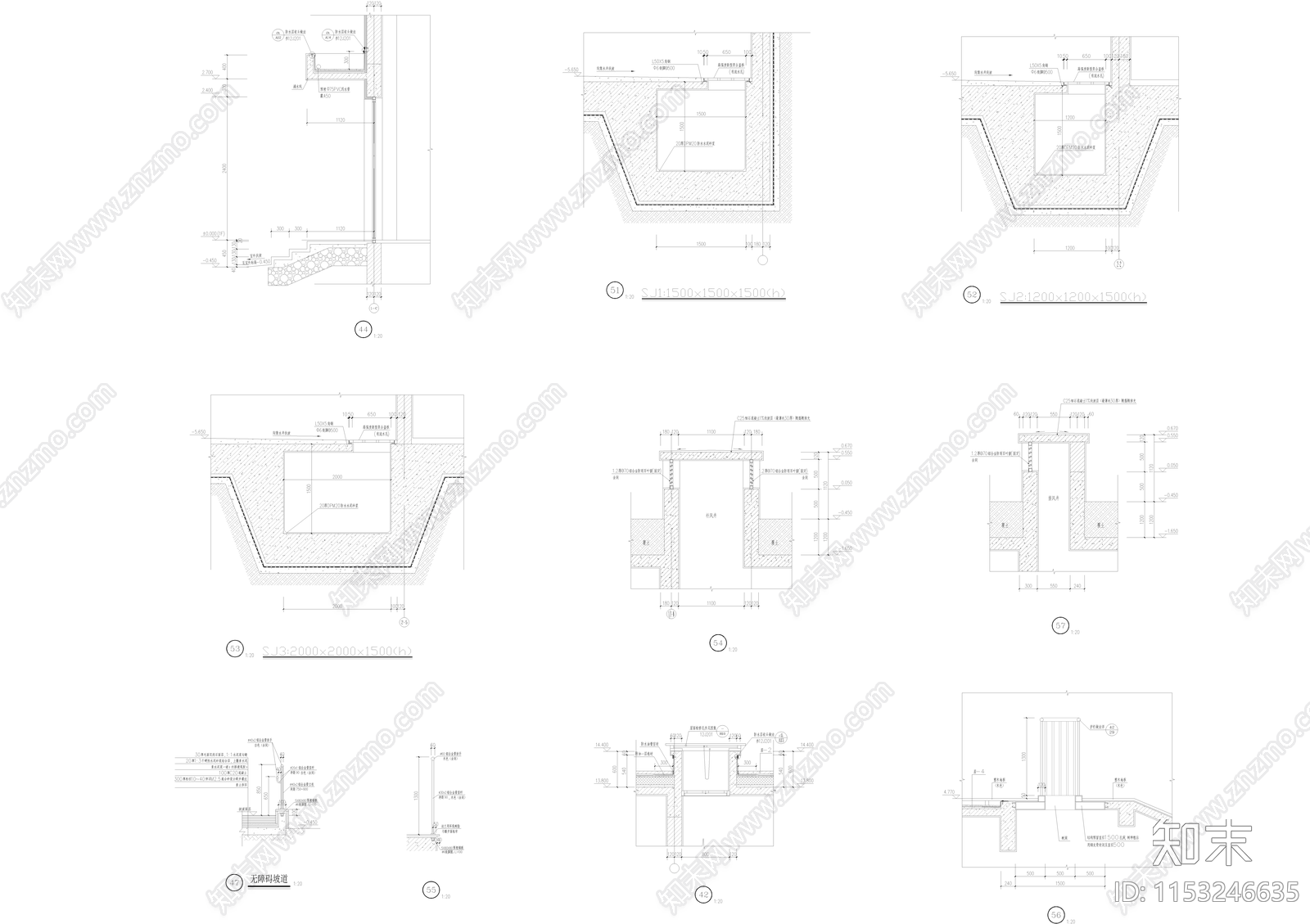 中心幼儿园扩建及公园停车场cad施工图下载【ID:1153246635】