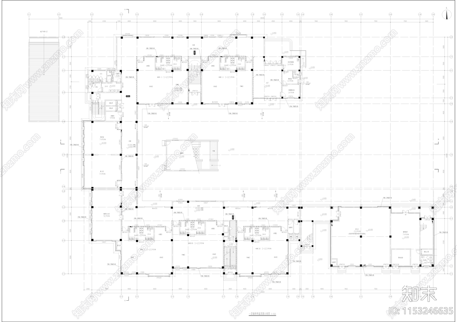 中心幼儿园扩建及公园停车场cad施工图下载【ID:1153246635】