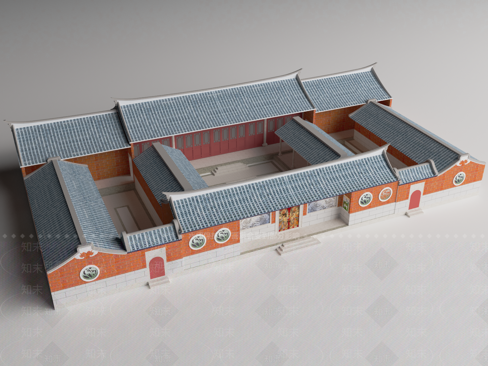 中式古建3D模型下载【ID:1153247173】