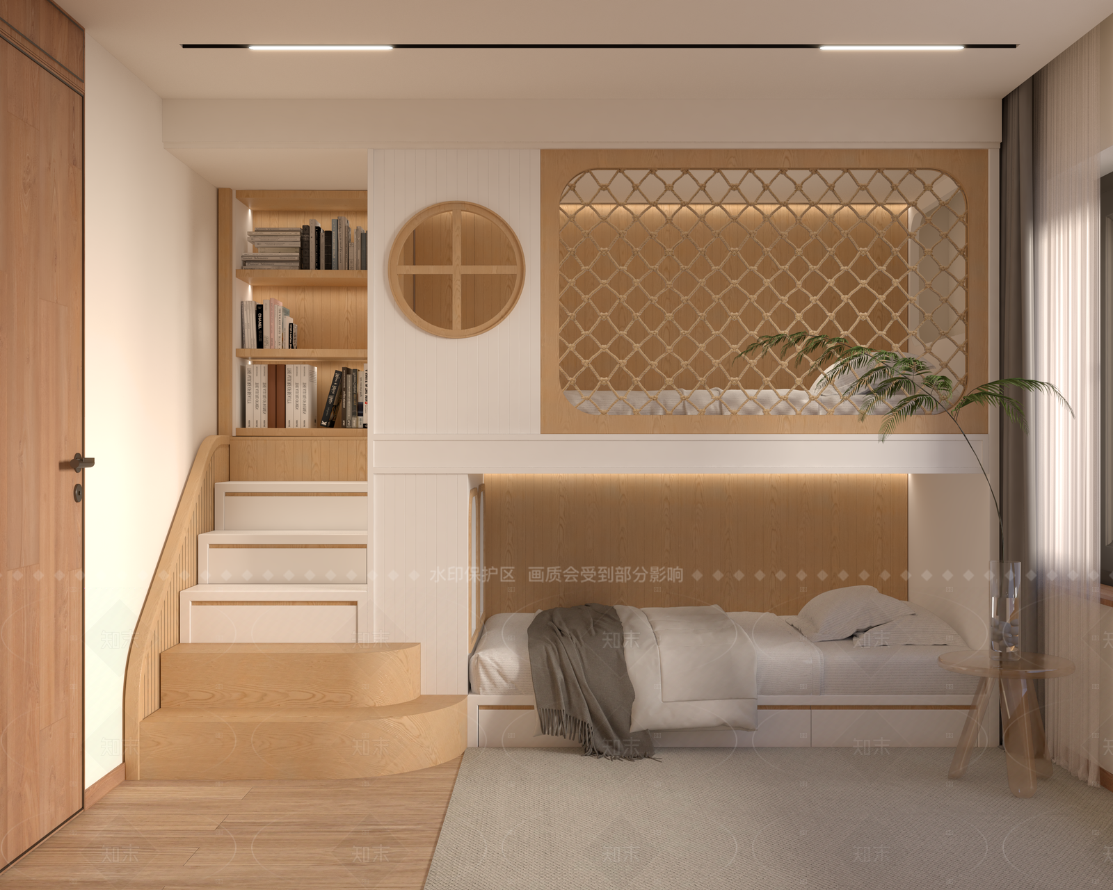 现代通用儿童房SU模型下载【ID:1215948855】