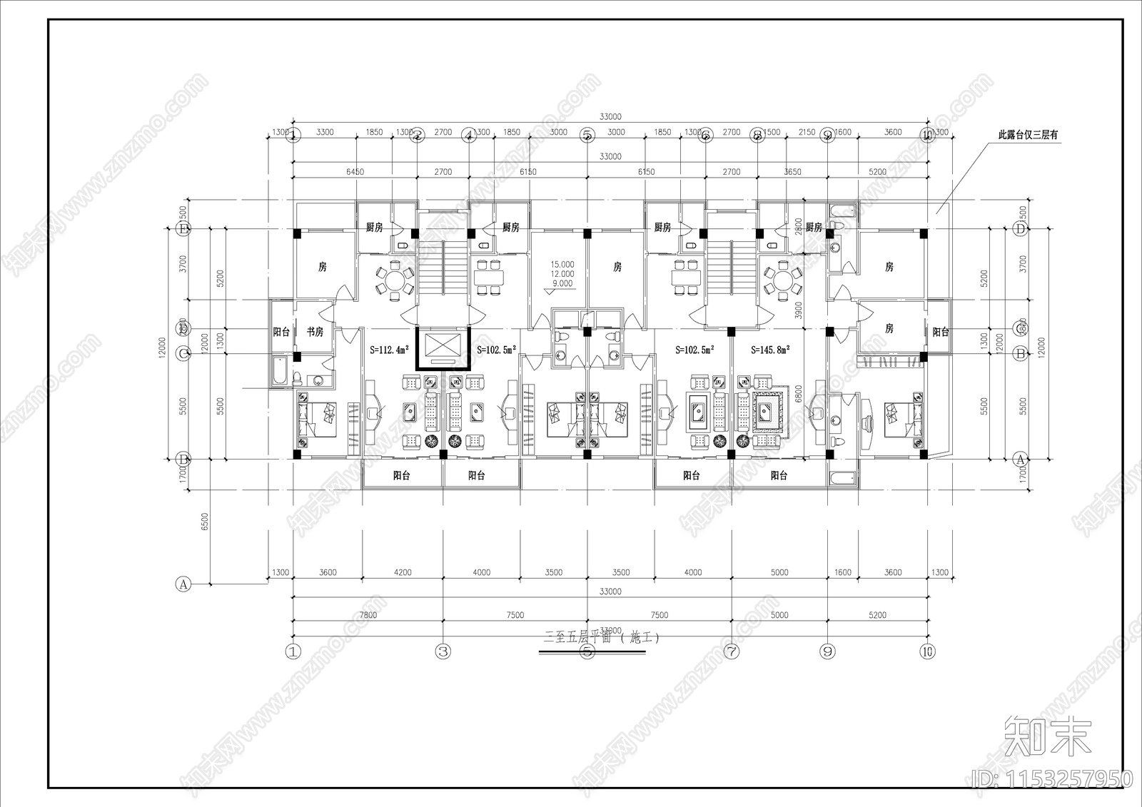 五层老人活动中心cad施工图下载【ID:1153257950】