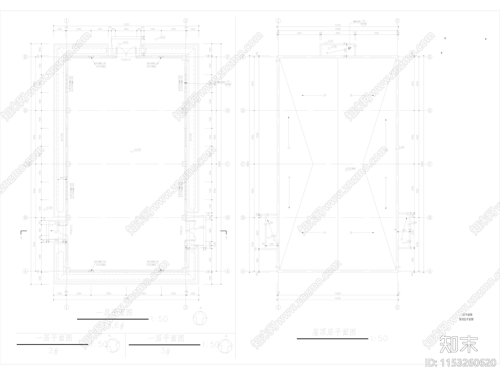 3套变电站配电房建筑cad施工图下载【ID:1153260620】