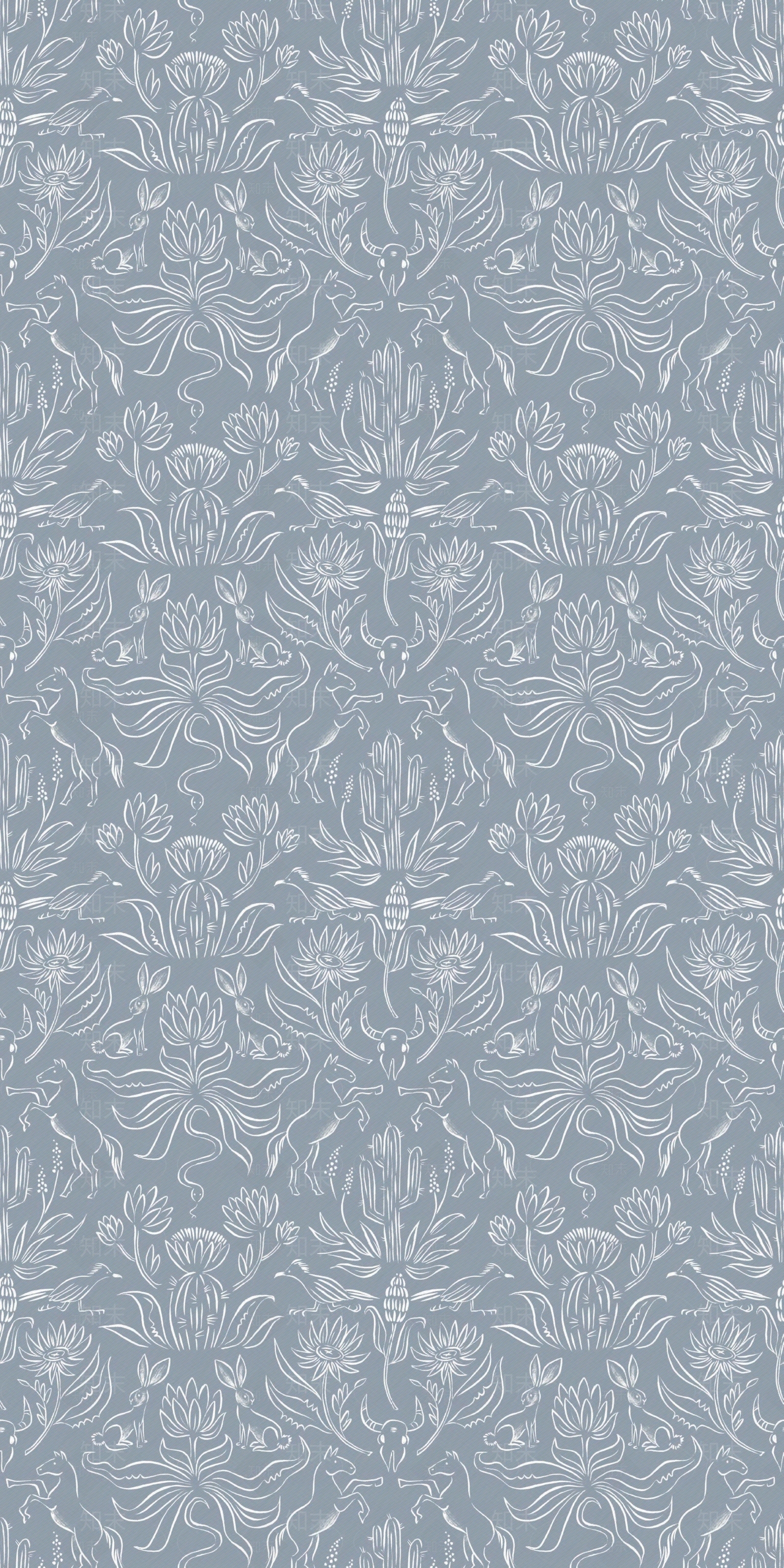 欧式灰蓝色壁纸贴图下载【ID:1153264436】