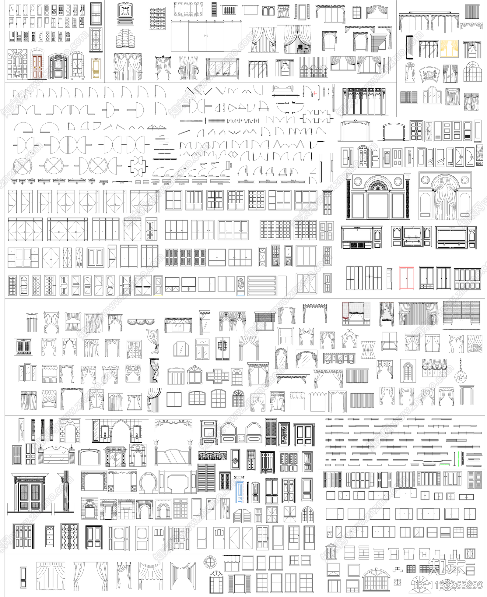 2024各种门窗施工图下载【ID:1153265899】