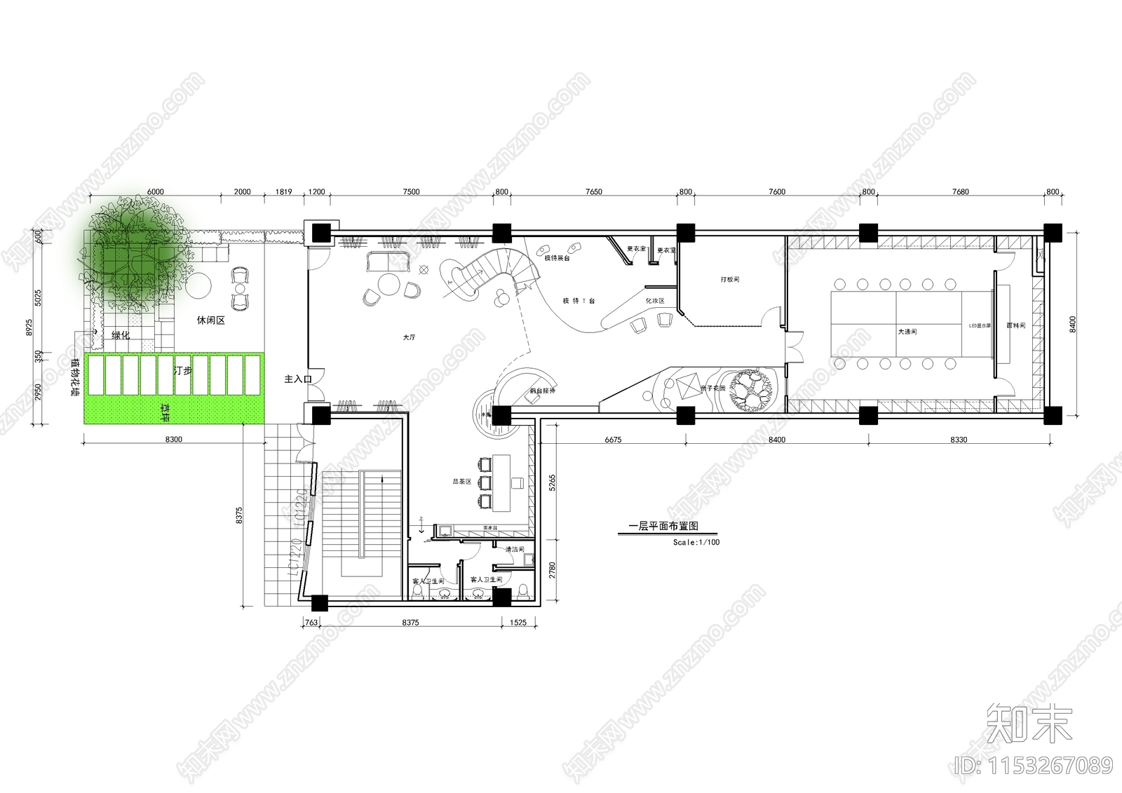 服装女工培训办公室平面布置图施工图下载【ID:1153267089】