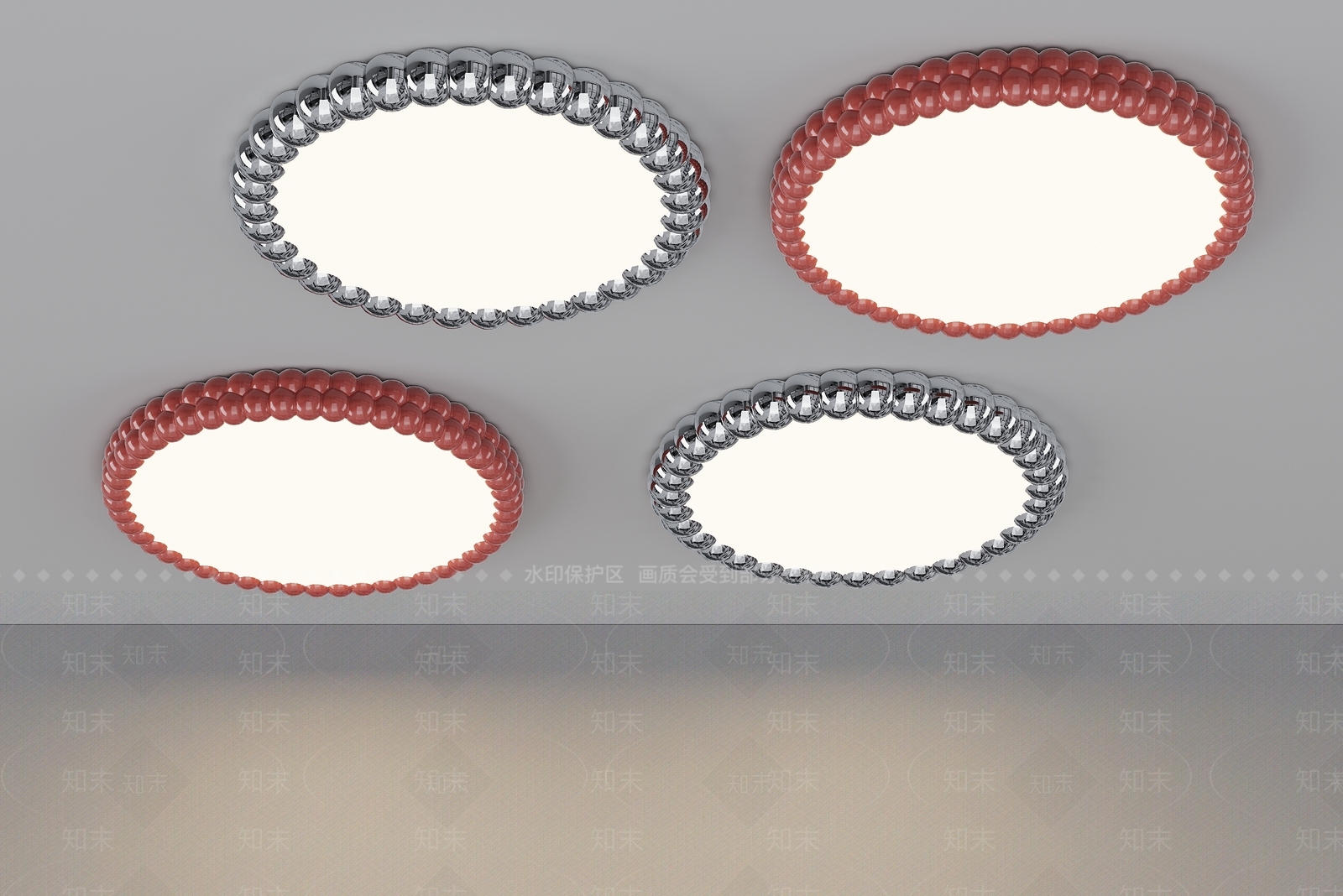 现代简约吸顶灯3D模型下载【ID:1153267850】