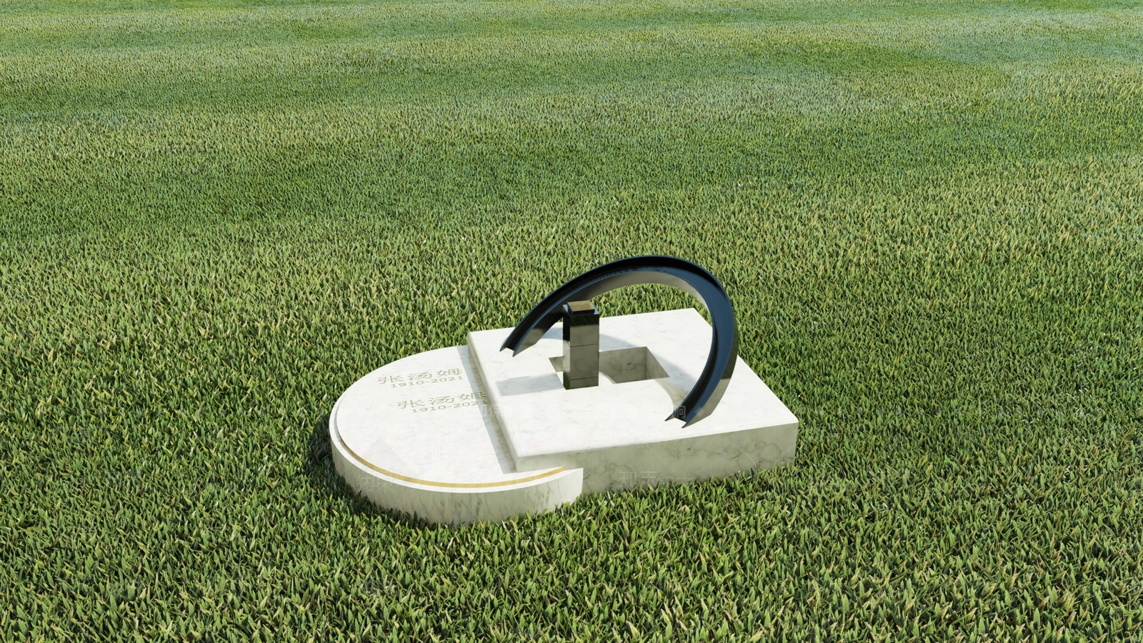 现代化艺术墓设计SU模型下载【ID:1153275657】