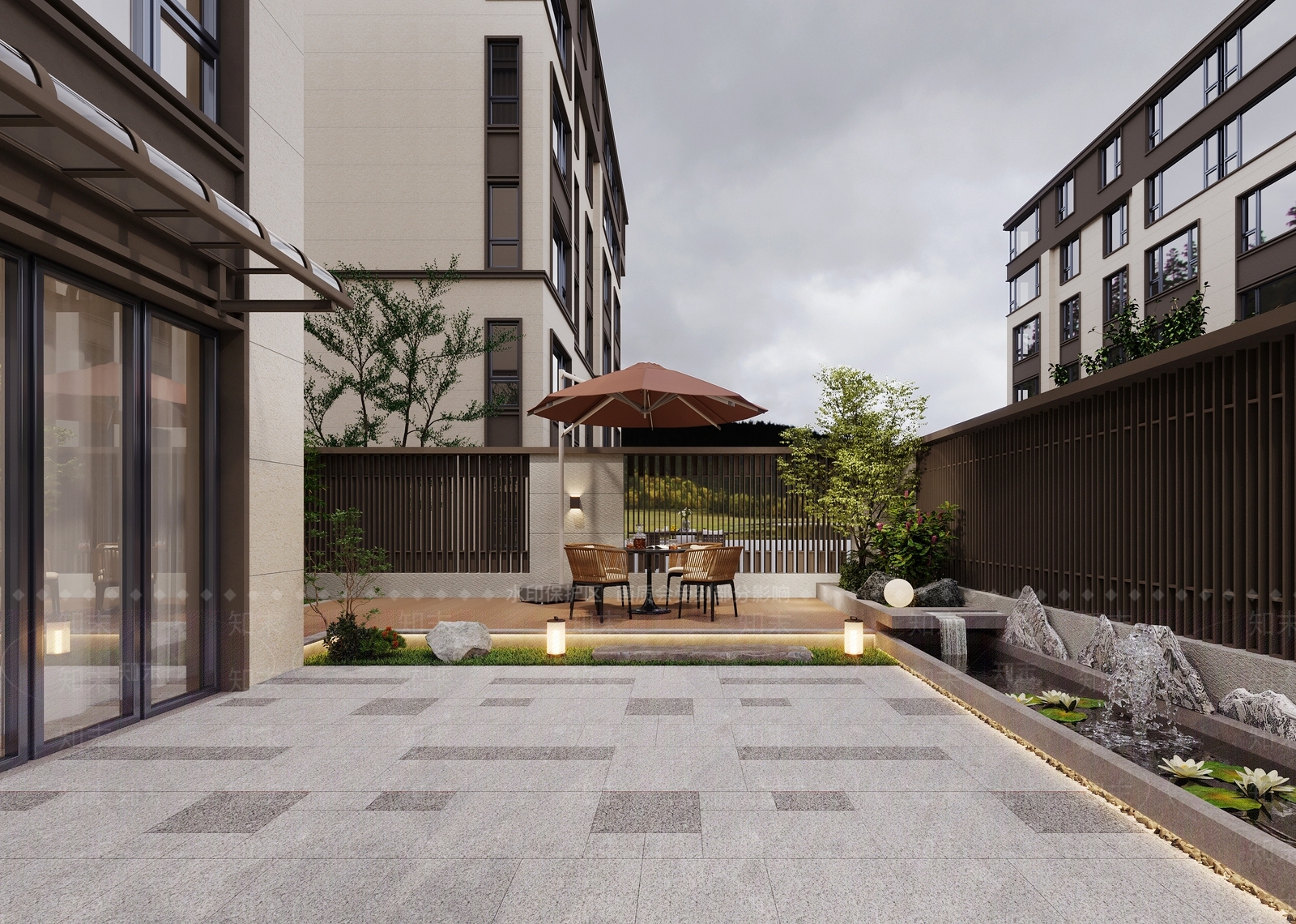 现代居家庭院3D模型下载【ID:1153277003】