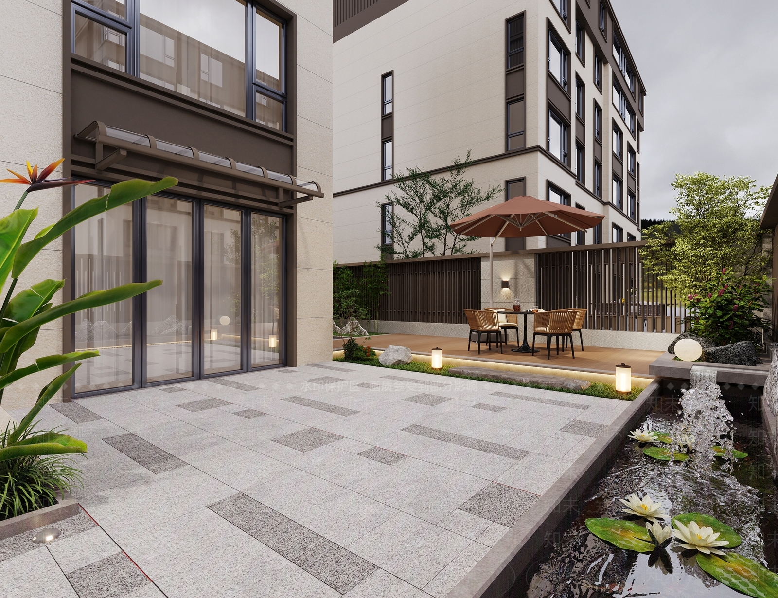 现代居家庭院3D模型下载【ID:1153277003】