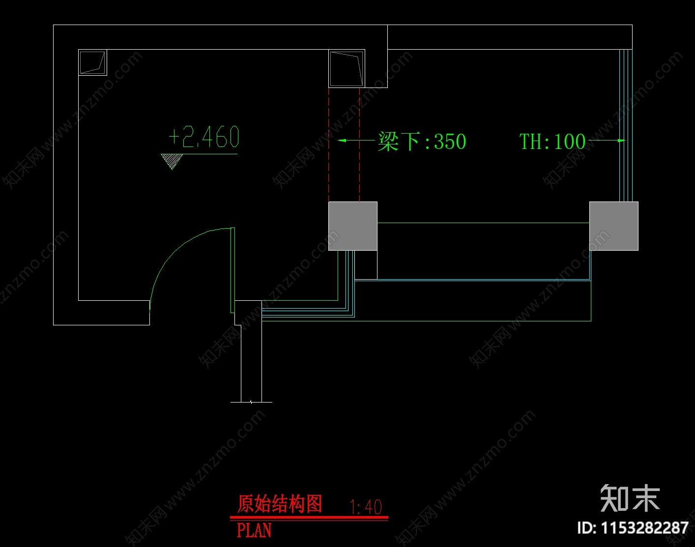 厨房cad施工图下载【ID:1153282287】