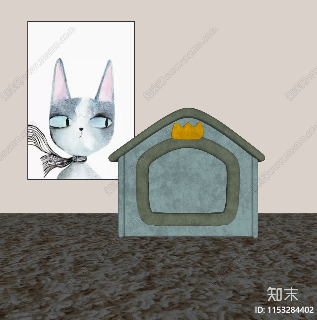 现代猫窝SU模型下载【ID:1153284402】