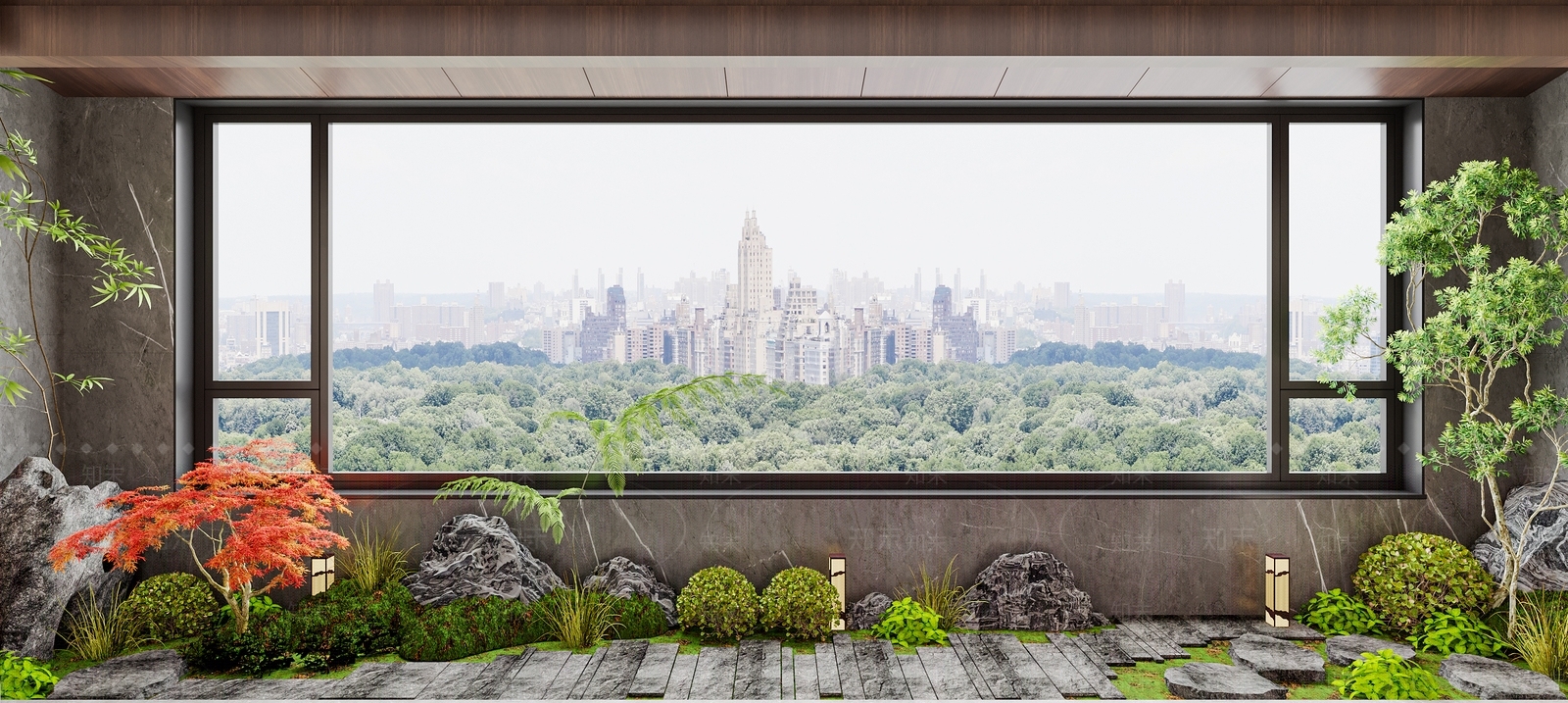 现代阳台景观造景3D模型下载【ID:1153284920】