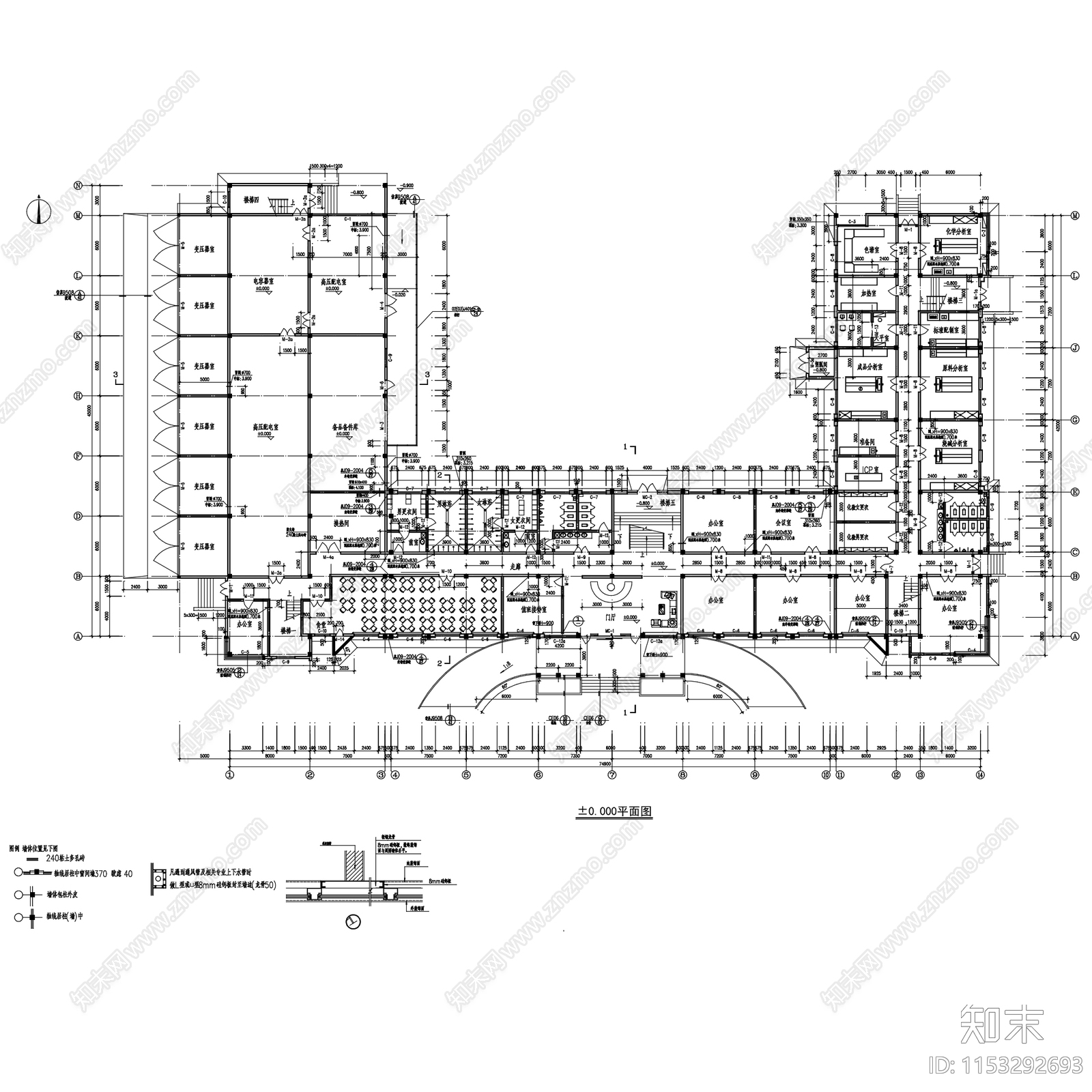 多层高层办公楼写字楼建筑cad施工图下载【ID:1153292693】