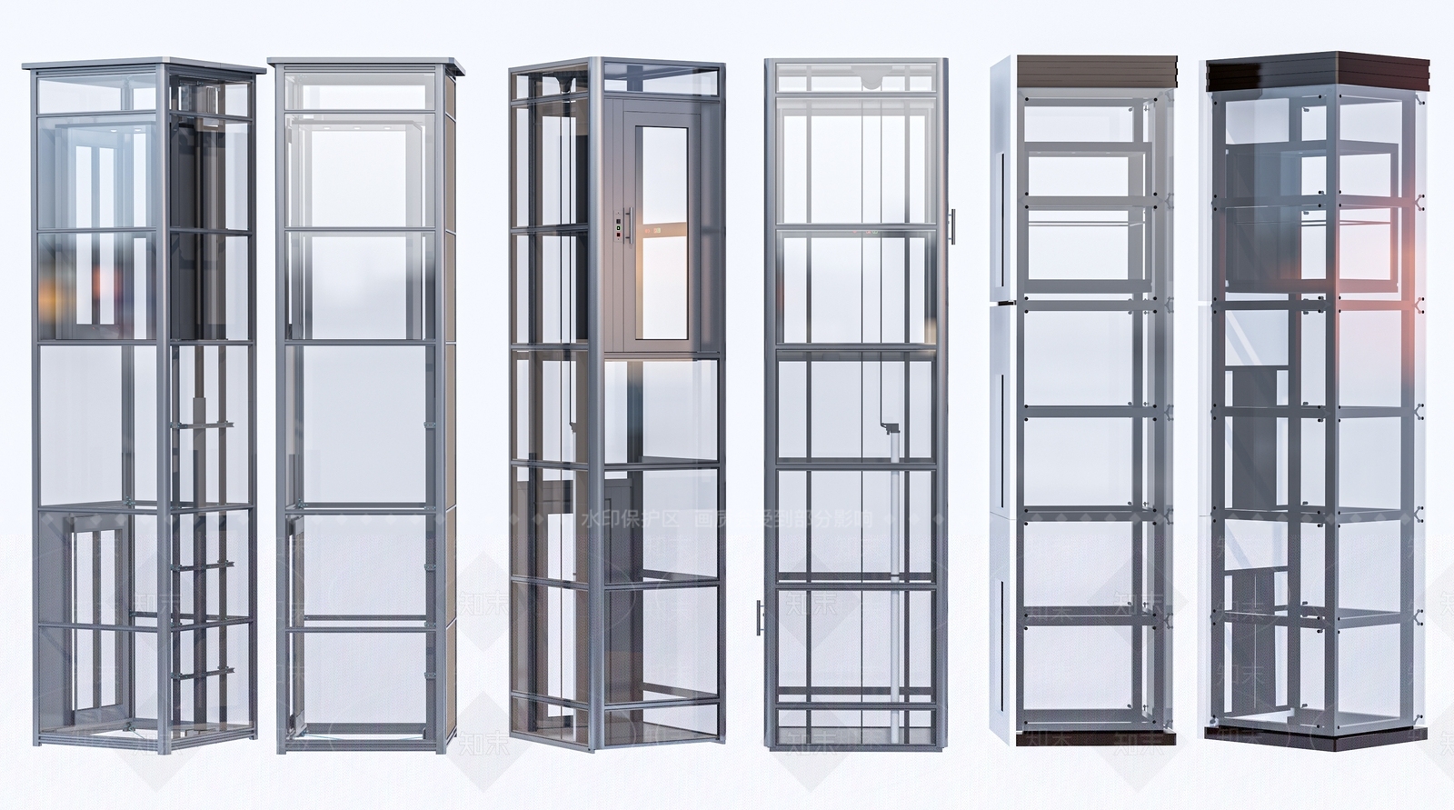 现代观光电梯3D模型下载【ID:1153297096】