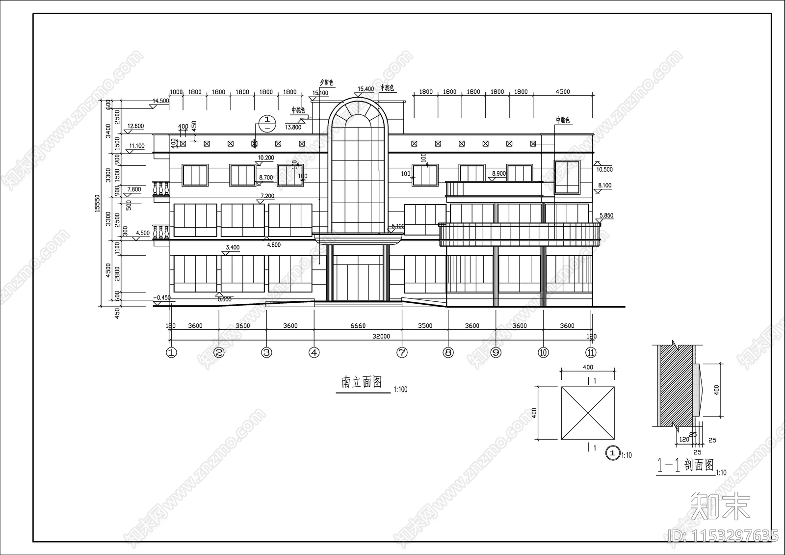 五金工具公司办公楼cad施工图下载【ID:1153297635】