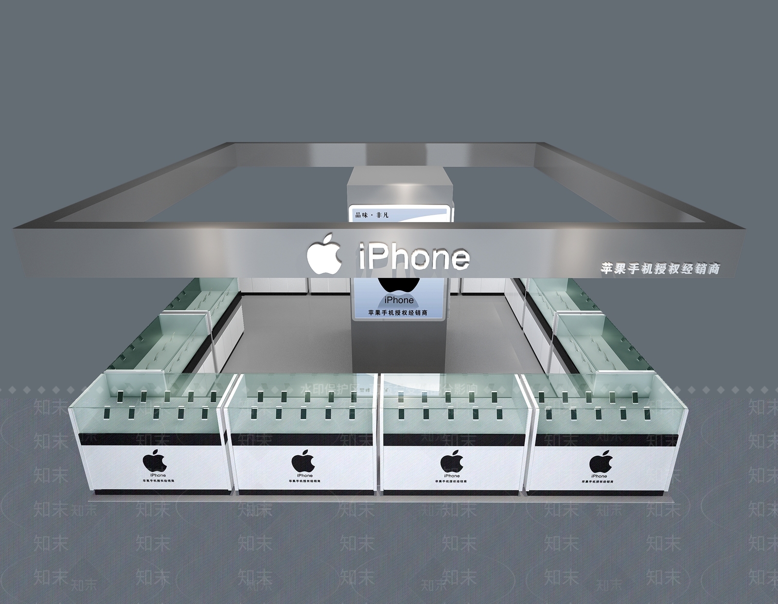现代商场手机店柜台3D模型下载【ID:1153299267】