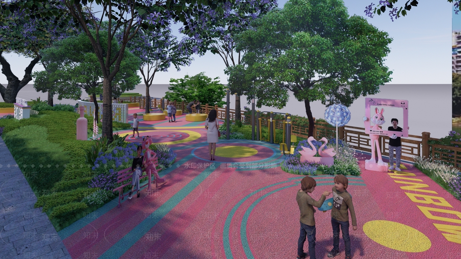 现代儿童主题公园SU模型下载【ID:1153299474】