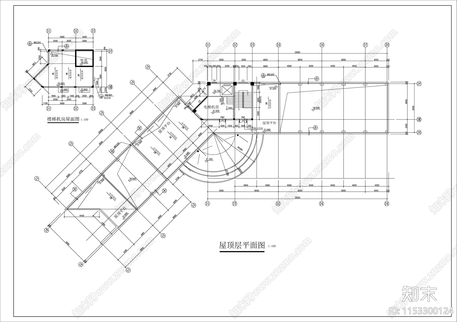 水利局办公楼建筑cad施工图下载【ID:1153300124】