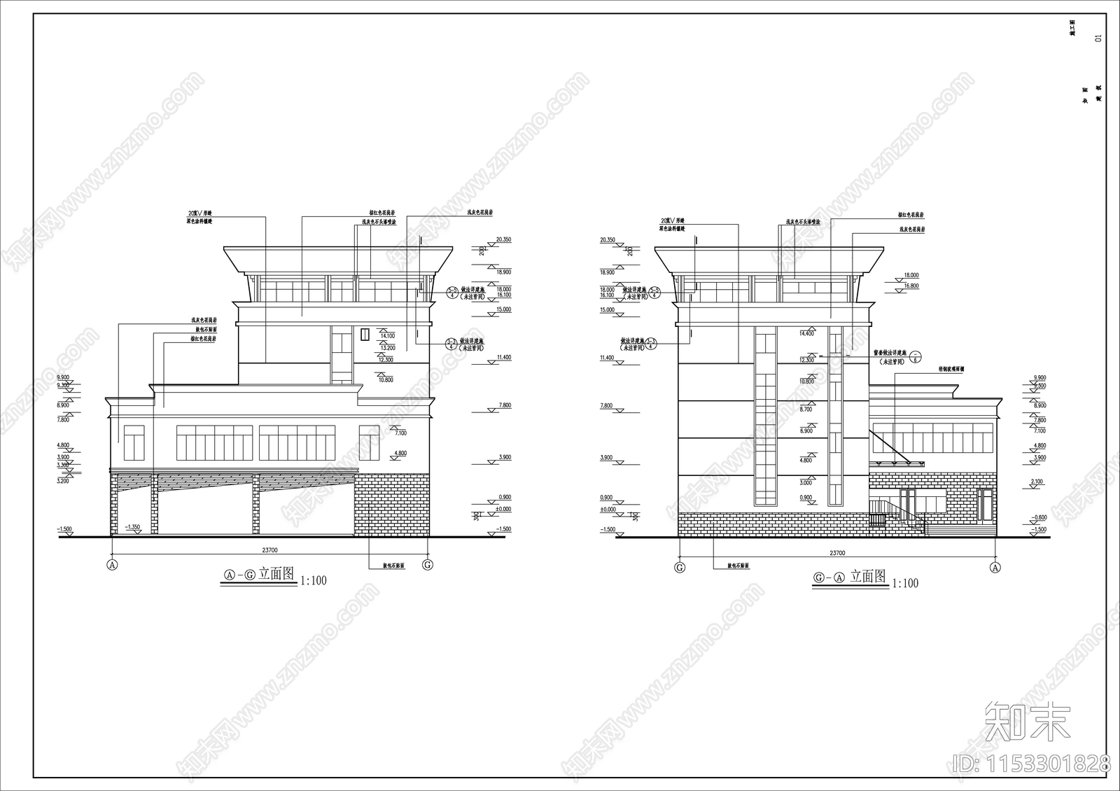 县法院审判大楼建施cad施工图下载【ID:1153301828】