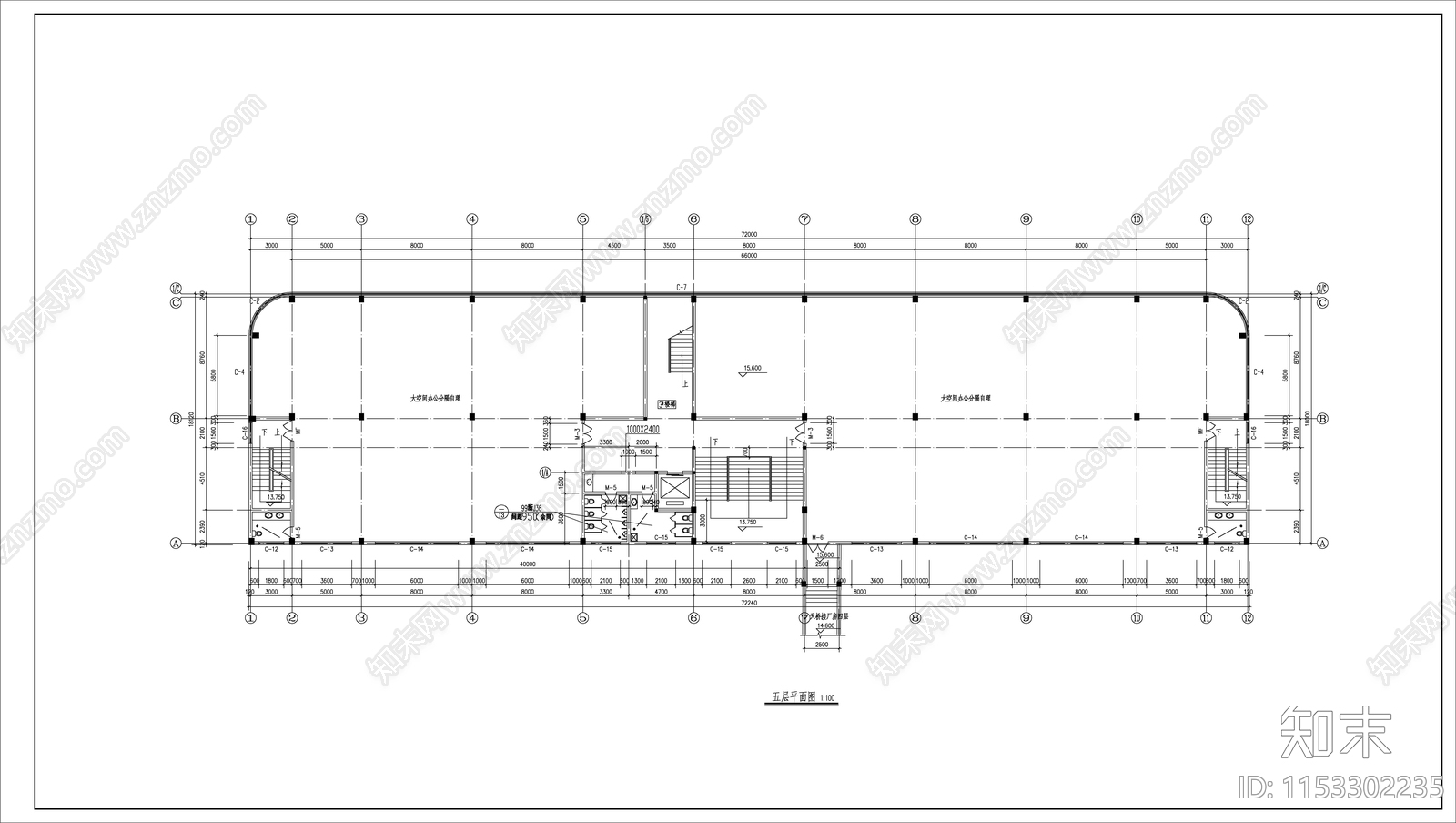 实业公司办公楼建筑cad施工图下载【ID:1153302235】