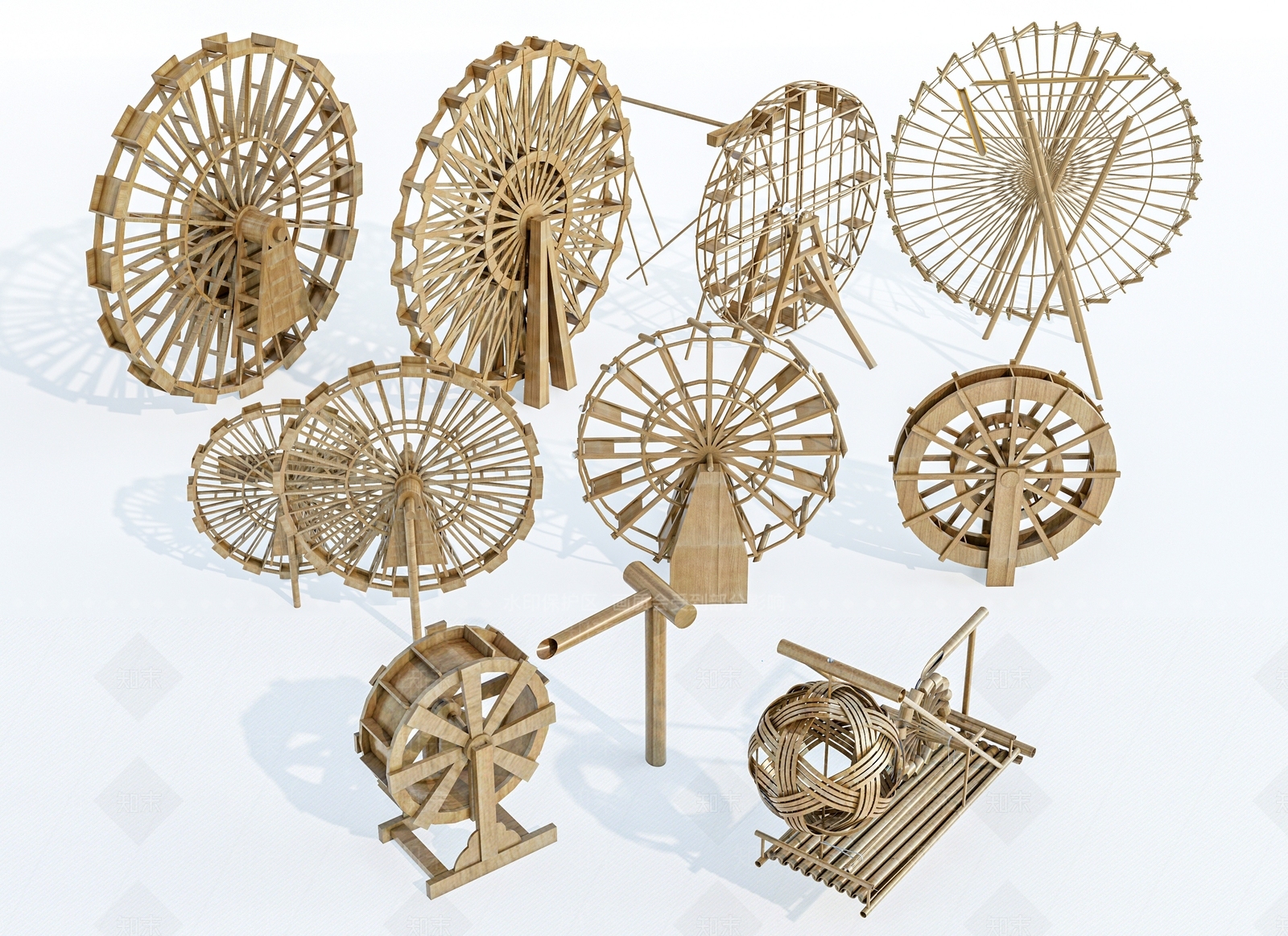 现代水车3D模型下载【ID:1153302427】