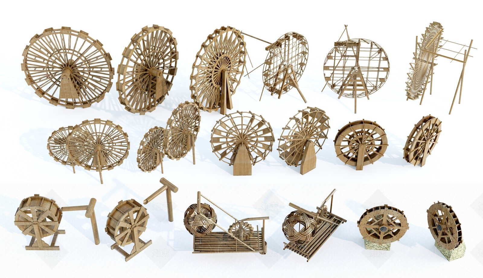 现代水车3D模型下载【ID:1153302546】