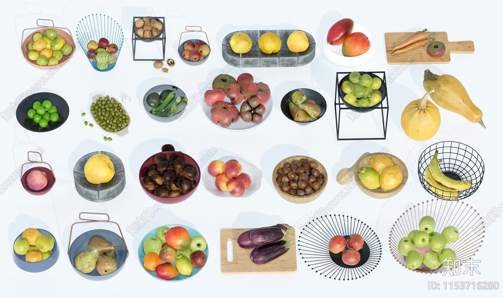 水果蔬菜3D模型下载【ID:1153716280】