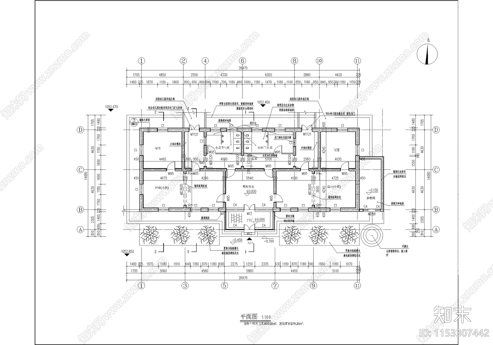 古城文物院落cad施工图下载【ID:1153307442】