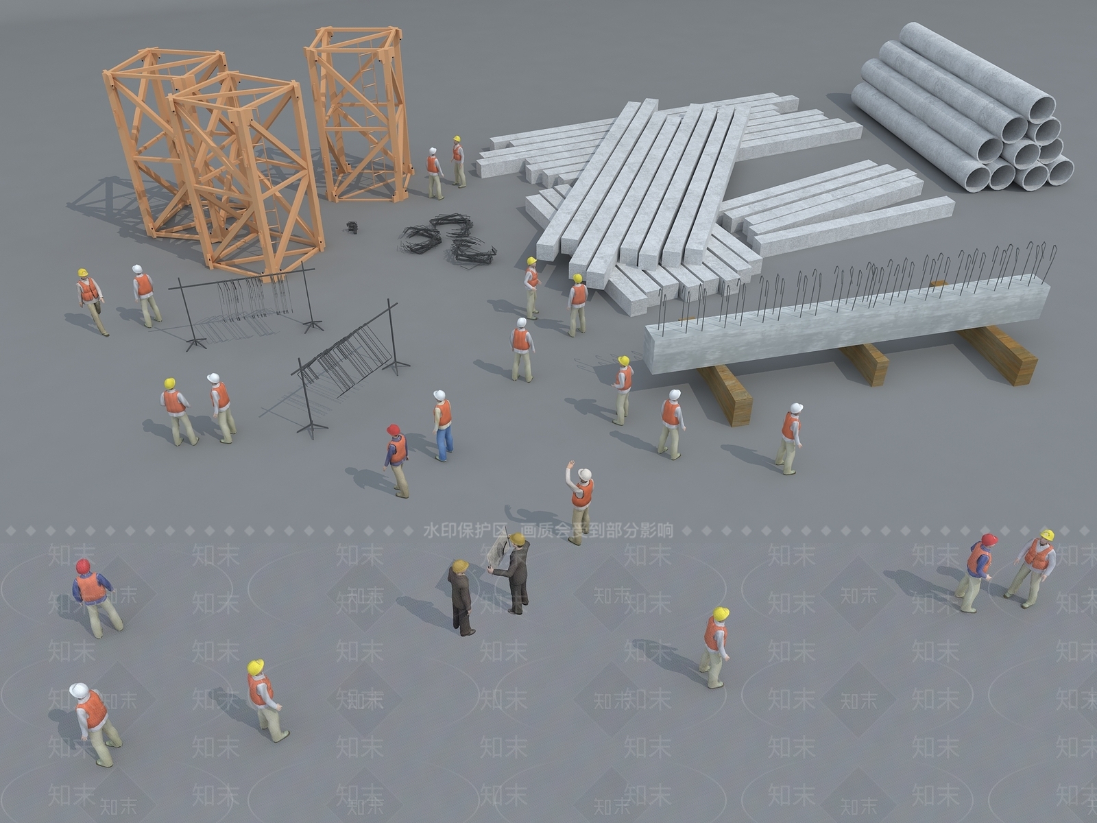 建筑工人3D模型下载【ID:1153313203】