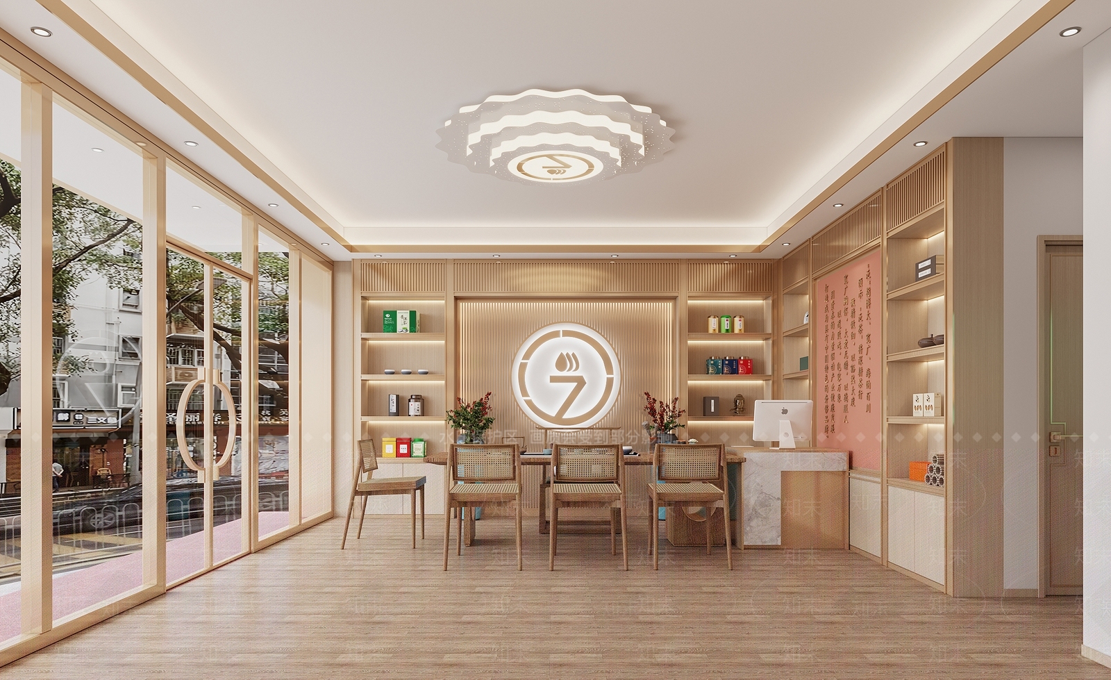 新中式茶叶店3D模型下载【ID:1153326389】