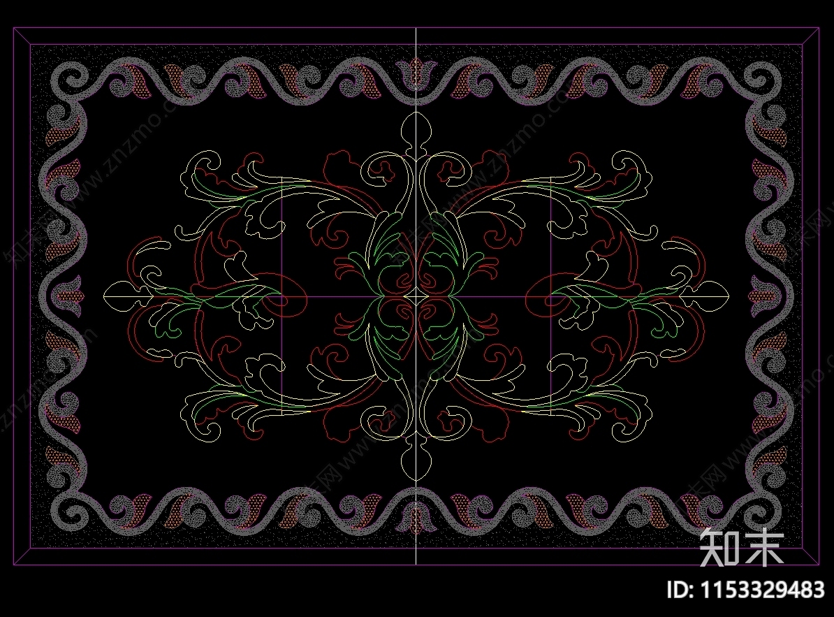 60款石材拼花效果图案cad施工图下载【ID:1153329483】